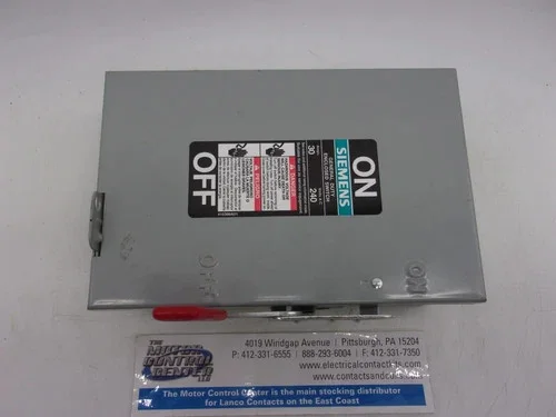 Siemens General Duty Safety Switch GF221N 30A 240V 2P Fusible NEMA 1 — product image 6 of 6