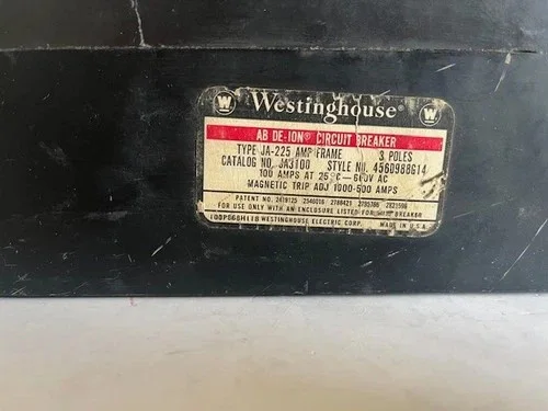Westinghouse JA3100 100A 600VAC 3-Pole Molded Case Circuit Breaker — product image 4 of 7