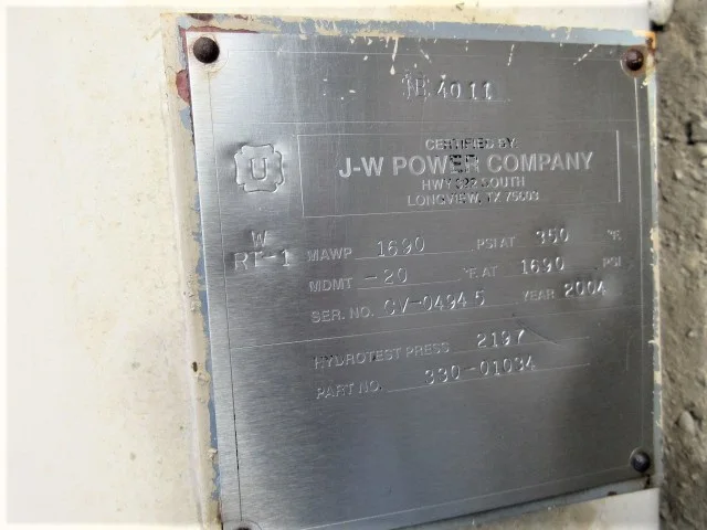 J-W Power Company Gas Scrubber Vessel 20" x 6'6" — product image 8 of 9