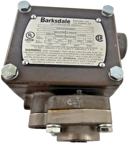 Barksdale P1X-K85SS-T Explosion-Proof High Pressure Switch — product image 2 of 9