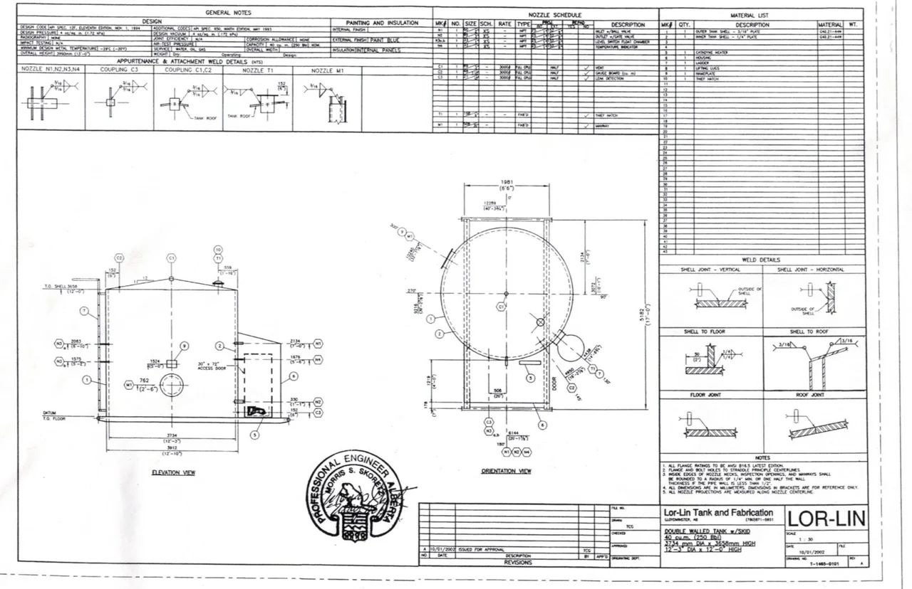 250 BBL Lor-Lin Double Wall Storage Tank — product image 4 of 6