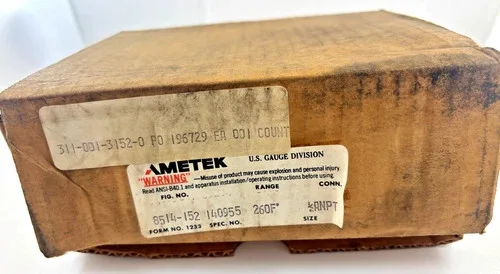 Ametek U.S. Gauge 140955 Industrial Dial Thermometer, 260°F Range — product image 4 of 5