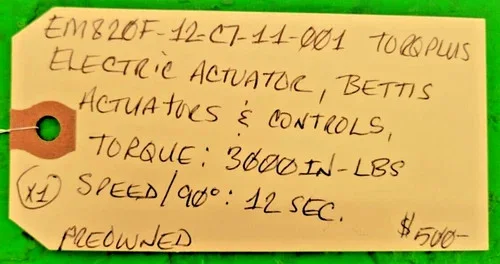 Bettis TorqPlus Electric Actuator EM820F-12-CT-11-001 — product image 7 of 8
