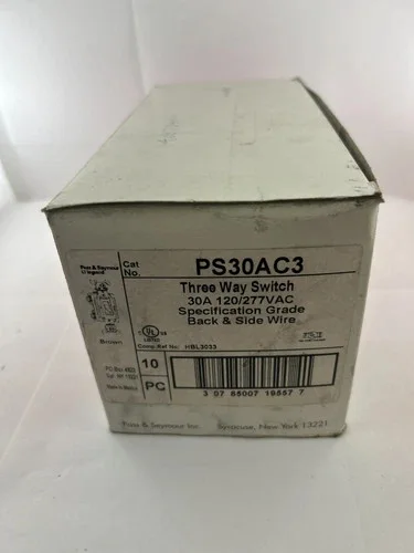 Pass & Seymour PS30AC3 30A 120/277V 3-Way Toggle Switch — product image 2 of 5