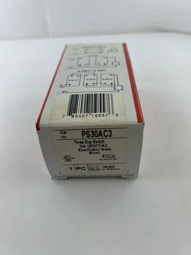 Pass & Seymour PS30AC3 30A 120/277V 3-Way Toggle Switch — product image 5 of 5