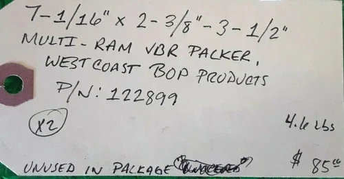 West Coast BOP Products Multi-Ram VBR Packer 7-1/16" x 2-3/8"-3-1/2" P/N 122899 — product image 4 of 5