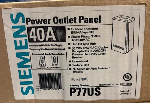 Siemens P77US Power Outlet Panel — primary product image