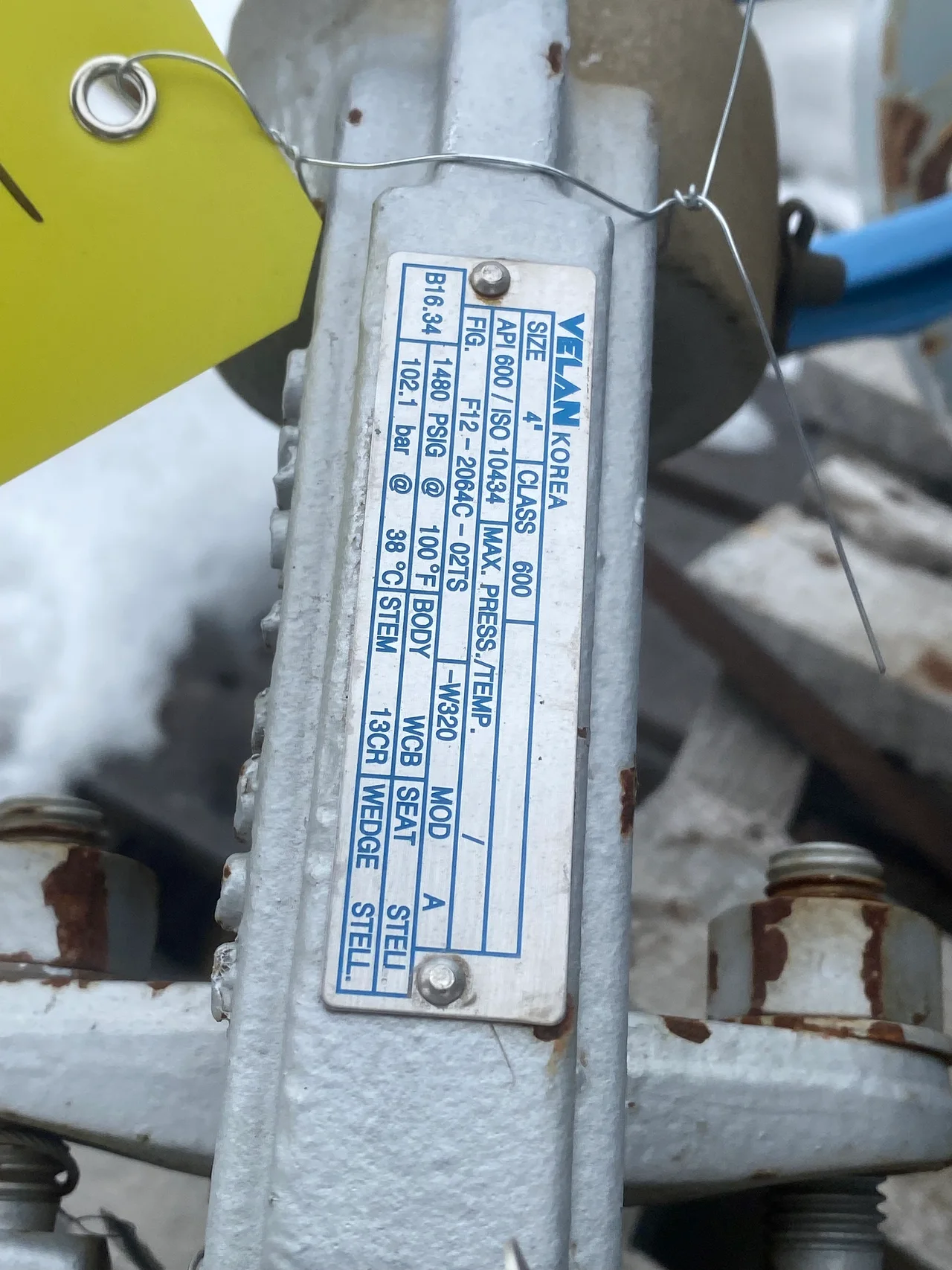Velan 4" Class 600 Forged Steel Gate Valve F12-2064C-02TS — product image 3 of 4