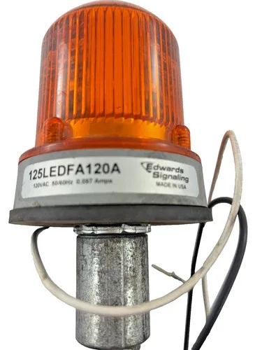Edwards Signaling 125LEDFA120A Amber LED Flashing Beacon — primary product image