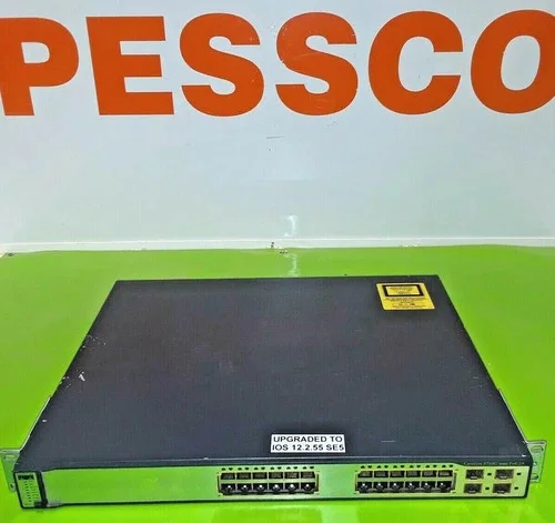 Cisco Catalyst 3750G-24PS-S 24-Port Gigabit Ethernet PoE Switch — primary product image