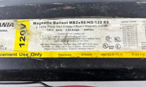 Sylvania Magnetic Ballast MB2X96/HO/120RS — product image 5 of 6