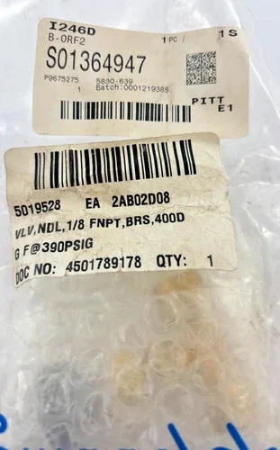 Swagelok B-ORF2 Brass Integral Bonnet Needle Valve — primary product image