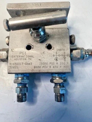 Parker PGI M-650SCT-WAW3 Transmitter Isolation Block & Bleed Valve 10000 PSI Stainless Steel — product image 2 of 5