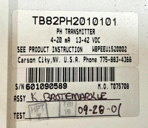 ABB TB82PH2010101 Advantage Series pH Transmitter — product image 3 of 8