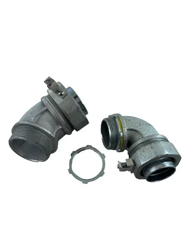 Eaton Crouse-Hinds LT15090G 1-1/2" 90-Degree Liquidtight Grounding Connector without Insulated Throat (Quantity 2) — product image 4 of 5