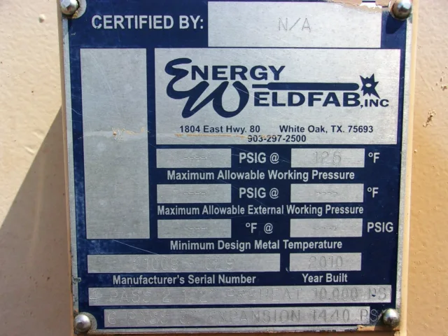 Energy Weldfab 1MM BTU Indirect Line Heater 48" x 10' — product image 9 of 16