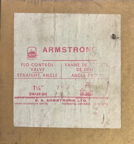 Armstrong 216147-011 1 1/4” Straight Angle Flo-Control Valve — primary product image