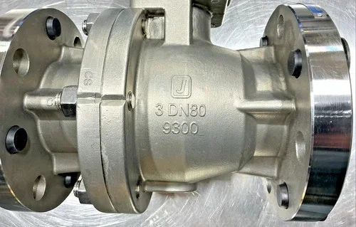 Metso 9180 T-316 3-Inch Flanged Ball Valve with Valvecon V-Series Electric Actuator — product image 2 of 10