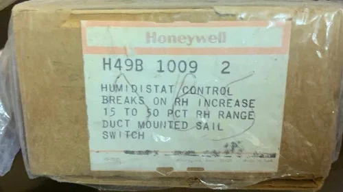 Honeywell H49B1009 Duct Mounted Humidistat Control — primary product image
