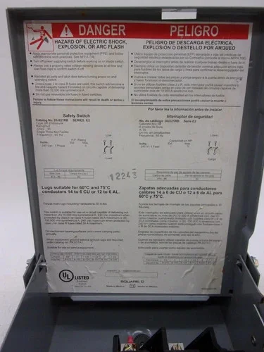 Square D DU221RB General Duty Safety Switch 30A 2P 240V Non-Fusible NEMA 3R — product image 3 of 8