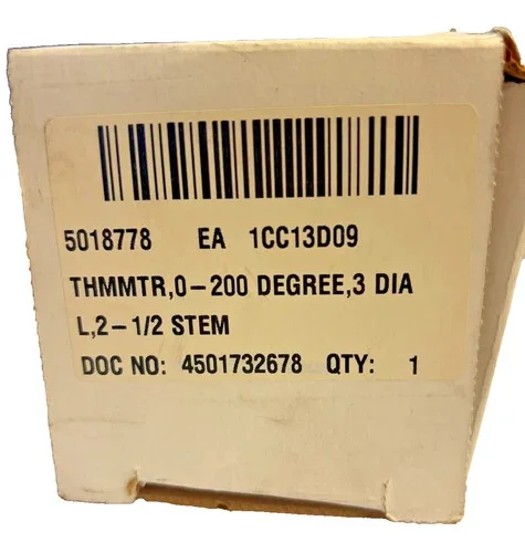 Ashcroft 3 Inch Bimetal Thermometer, 0-200°F, 2.5 Inch Stem — product image 3 of 5