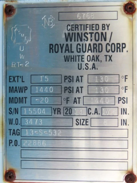 Royal Guard Corporation 8 Inch Horizontal Gas Filter Separator — product image 7 of 13
