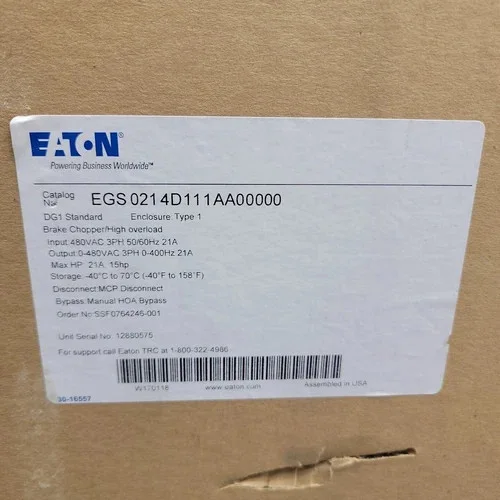Eaton Enclosed DG1 Drive EGS0214D111AA0000 15HP — product image 11 of 12