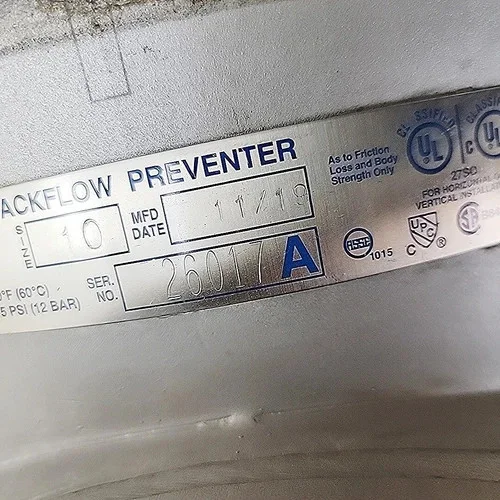 Zurn Wilkins 10" 350AST Double Check Backflow Preventer — product image 7 of 11