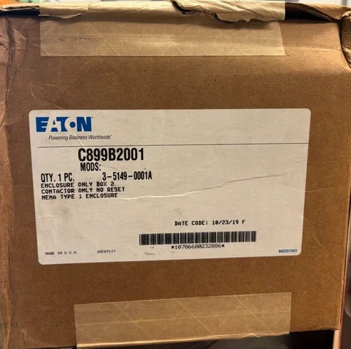 Eaton C899B2001 NEMA Type 1 Enclosure for Box 2 Contactor — product image 2 of 5