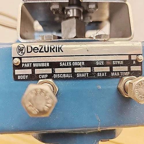 DeZURIK 1.5" V-Port Ball Valve 9656310R001 with ABB PositionMaster EDP300 Pneumatic Actuator — product image 5 of 7