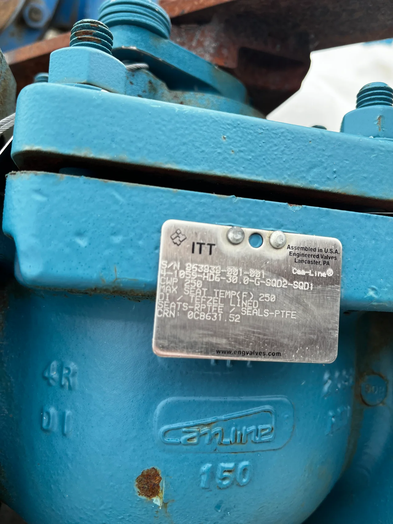 ITT Dia-Flo Weir Diaphragm Valve 4-inch Class 150 — product image 2 of 3