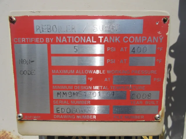 National Tank Company Reboiler/Surge Tank 24" x 15' — product image 6 of 8