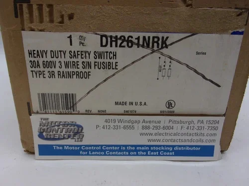 Eaton Cutler-Hammer DH261NRK Heavy Duty Safety Switch, 30A, 600V, 2-Pole Fusible, NEMA 3R — primary product image