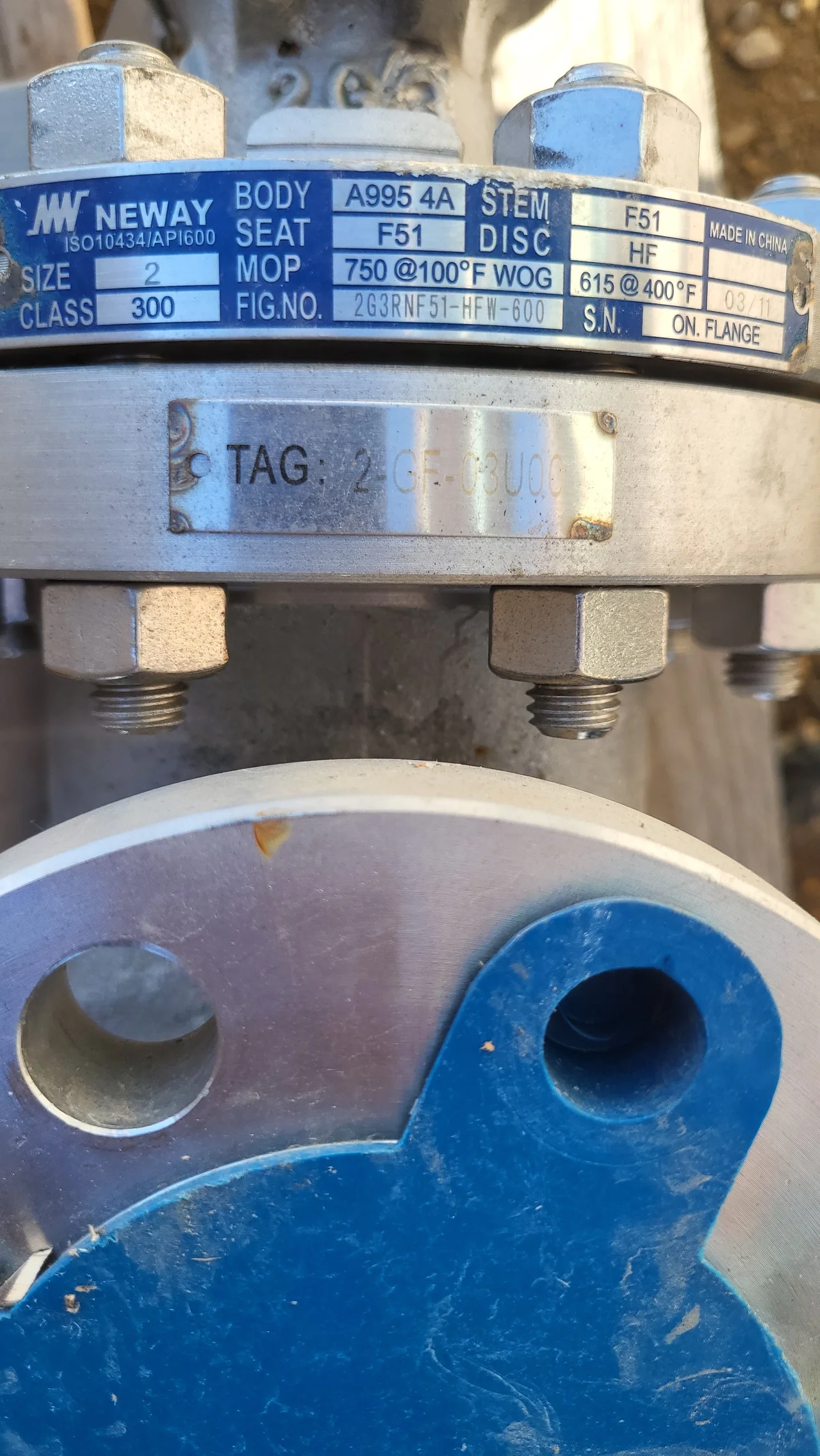 Neway 2-Inch Class 300 Gate Valve FIG. 2G3RNF51-HFW-600 — primary product image