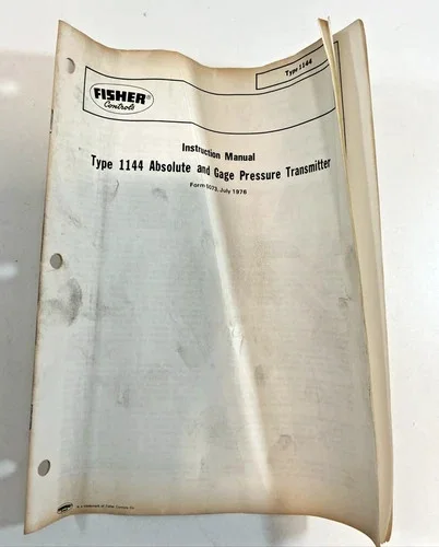Fisher 1144G0600A12 Gage Pressure Transmitter — product image 8 of 9