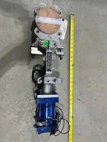 FNW 3" Stainless Steel Knife Gate Valve FNW660B with Pneumatic Actuator and Position Switches — primary product image