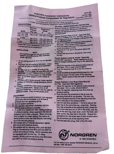 Norgren 11-002-067 1/2" Pressure Regulator Valve — product image 6 of 6