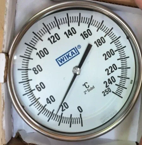 WIKA TI.52 Bimetal Thermometer, 0-250°C, 15" Stem, 1/2" NPT — primary product image