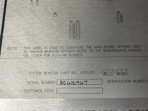 Bently Nevada 3300/03-01-00 System Monitor — product image 5 of 6