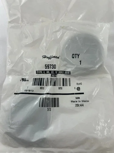 Hoffman 59730 Type 4, 3R, 12, 13 Hole Seal Closure Plug Grey — primary product image