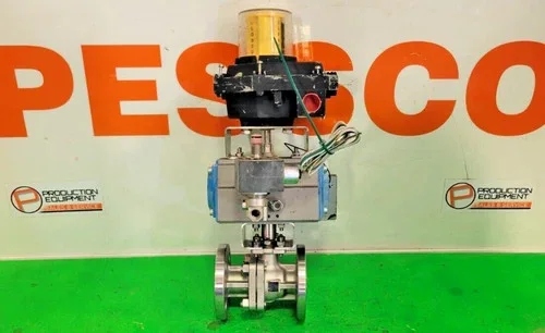 Flo-Tite F150 CF8M 1" Ball Valve with Aircon SR065 Pneumatic Actuator — primary product image