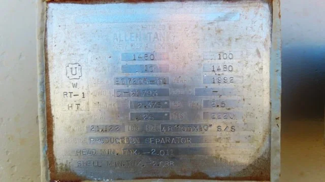 Dickson Welding Horizontal Air Receiver Tank 48in x 40ft — product image 5 of 10