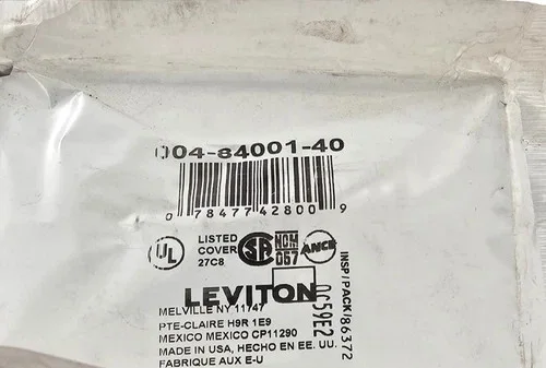 Leviton 84001-40 Stainless Steel Single Gang Toggle Switch Wall Plate — product image 2 of 3