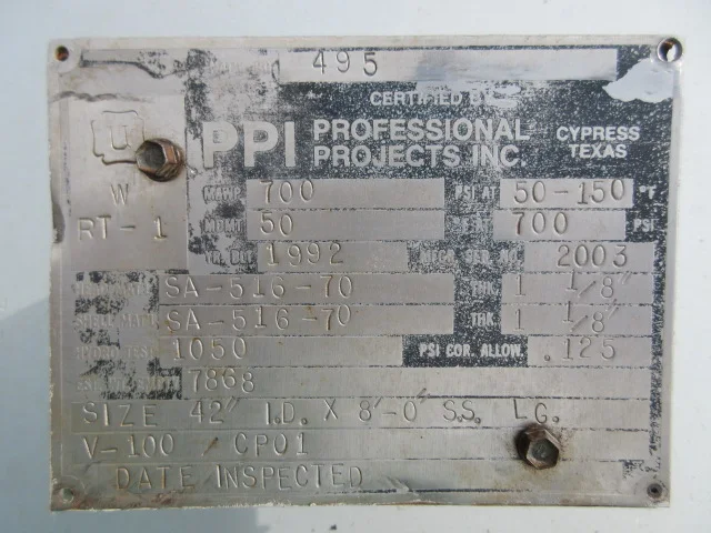 Dickson Welding Horizontal Air Receiver Tank 48in x 40ft — product image 17 of 18