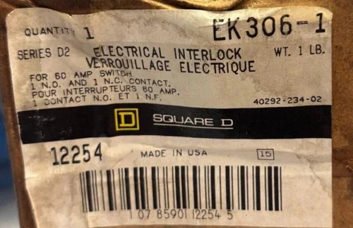 Square D EK306-1 Electrical Interlock Kit — primary product image
