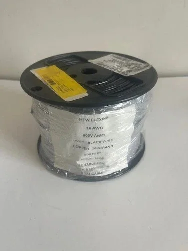 Southwire MTW Flexing 16 AWG Black Copper Stranded Wire, 500 ft Spool