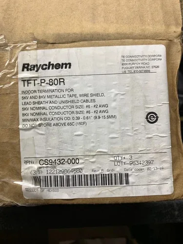 Raychem TFT-P-80R Indoor Cable Termination Kit for 5kV and 8kV Shielded Power Cables