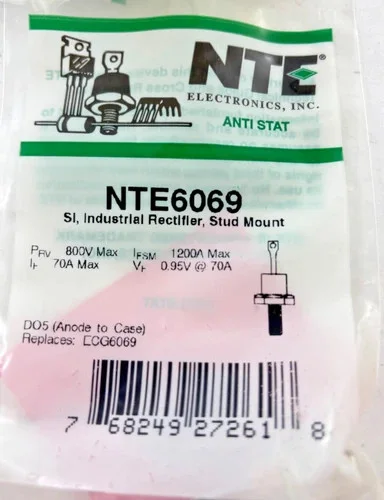 NTE Electronics NTE6069 Silicon Industrial Rectifier Stud Mount