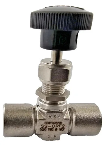 Swagelok SS-ORF2 Integral Bonnet Needle Valve, 1/8 in. O-Ring Face Seal, 316 Stainless Steel