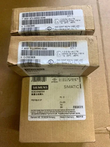 Siemens SIMATIC DP Bus Connector 6ES7972-0BA42-0XA0 (5 Pieces, New)